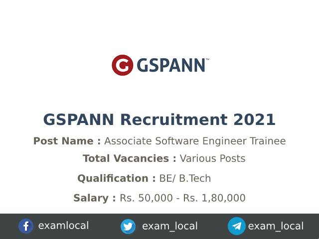 GSPANN Recruitment 2021 | Various Software Engineer Trainee – Big Data ...