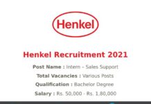 Henkel Adhesive Technologies Recruitment 2021