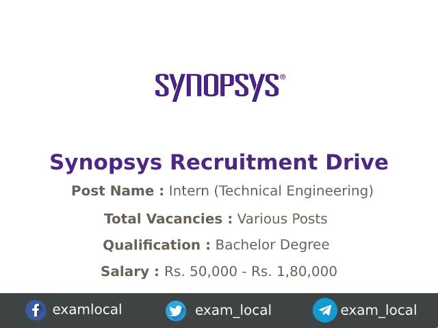 Synopsys Recruitment 2021 | Various Intern (Technical Engineering) Jobs ...