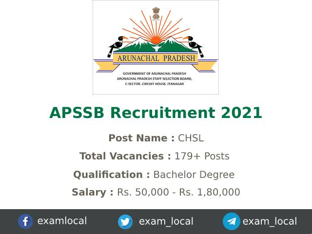 APSSB Recruitment 2021 | 179 CHSL Jobs - ExamLocal.in