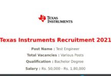 Texas Instruments Recruitment 2021