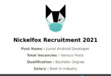 Nickelfox Recruitment 2021