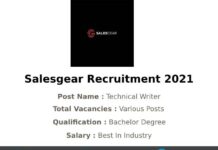 Salesgear Recruitment 2021