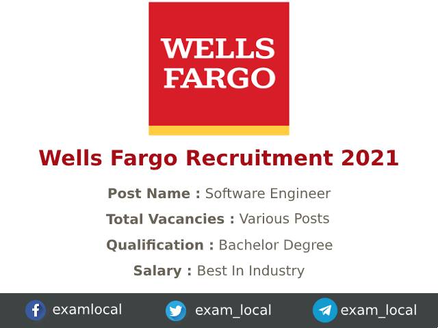 Wells Fargo Recruitment 2021 | Various Digital Marketing Consultant 3 ...