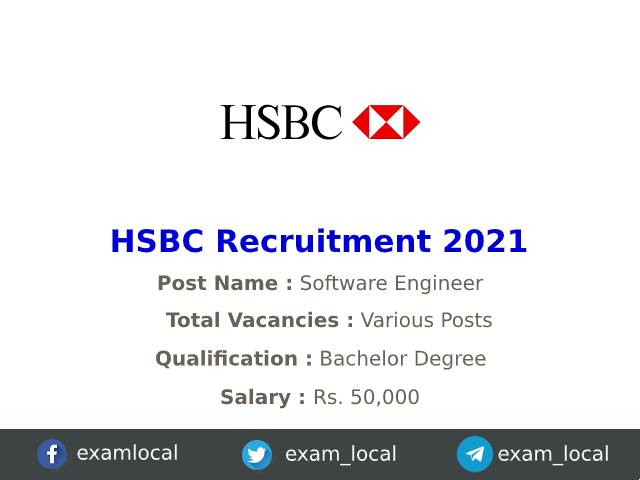 HSBC Recruitment 2021 | Various Trainee Software Engineer Jobs ...