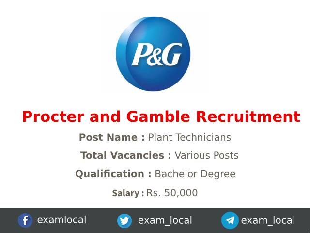 Procter & Gamble Recruitment 2022 | Various P&G Product Supply ...