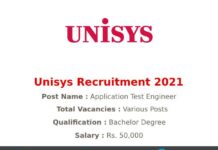 Unisys Recruitment 2021