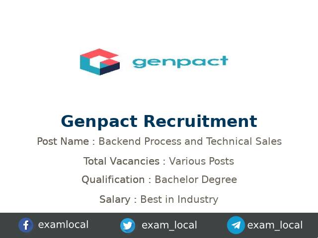 Genpact Recruitment 2022 | Various Transaction/ Backend Process And ...